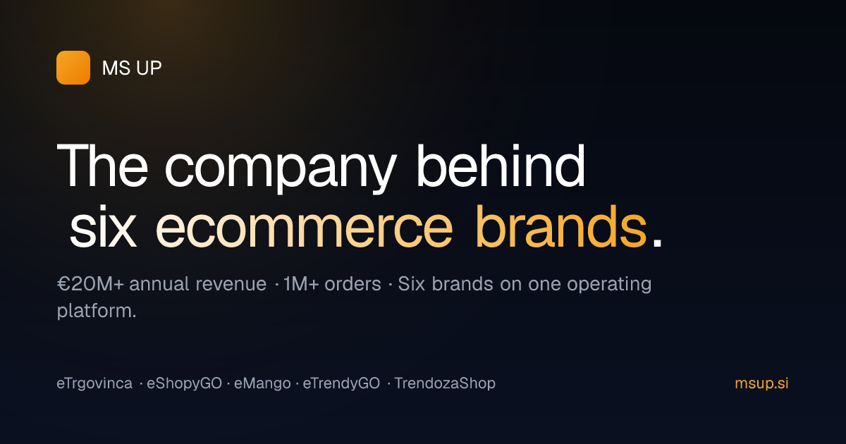 MS UP — The company behind six ecommerce brands